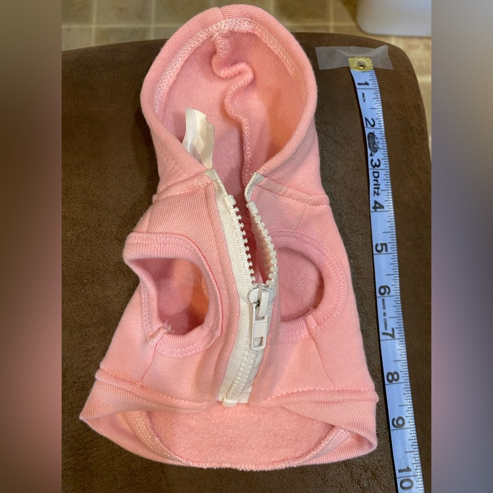 Pink Pet Hoodie with Zipper